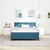 Vidaxl LED Box Spring Postelja Temno modra 160 x 200 cm Žamet