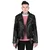 Moška jakna (biker) STRAIGHT TO HELL - Vegan Commando - Black/Silver - Ball Pull/Red Lining - VEG-COM-BLK-SIL