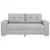 vidaXL Dvosed sive barve 180x77x82 cm blago