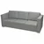 2-dijelni set sofa od tkanine svjetlosivi