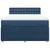 Vidaxl Box spring postelja z vzmetnico modra 160x200 cm blago