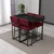 Hanah Home Set barskih stolova i stolica, 110 x 70 x 92 cm, 5 delova, Bordo
