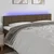 Vidaxl LED posteljno vzglavje temno rjavo 160x5x78/88 cm blago