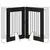 Vrata za pse s postoljem 4 pcs Crni hrast 60 x 80 cm