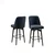 Hanah Home set barskih stolica Evax, 4 kom, antracit / crni