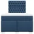 Vidaxl Box spring postelja z vzmetnico modra 120x190 cm blago