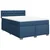 Vidaxl Box spring postelja z vzmetnico modra 160x200 cm blago