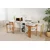 Hanah home Radni sto 240x74x60?cm Belo-Zlatni
