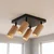 Brilagi - LED RGBW prigušiva spot svetiljka SELE SQUARE 4xGU10/6,5W/230V crna/hrast