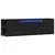 Zidni TV ormarić s LED svjetlima crni 135x31x39,5 cm