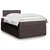 Vidaxl Box spring postelja z vzmetnico temno rjav 120x200 cm blago