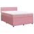 Vidaxl Box spring postelja z vzmetnico roza 140x190 cm žamet