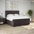 Vidaxl Box spring postelja z vzmetnico temno rjav 200x200 cm blago