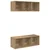 Set TV komoda Zidne 2 pcs Umjetnički hrast 37 x 37 x 107 cm