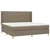 Vidaxl Box spring postelja z vzmetnico taupe 200x200 cm blago
