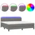 Krevet box spring s madracem LED tamnosivi 200x200 cm tkanina