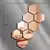 Wallity Ogledalo Ozgl525, 44x60 cm, Rose-gold