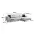 Atelier del Sofa Ugaona garnitura Montana 91x85x288cm Svetlosiva