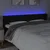 Vidaxl LED posteljno vzglavje črno 163x16x78/88 cm blago