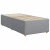 Box spring postelja z vzmetnico svetlo siva 80x200 cm blago