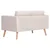 2-dijelni set sofa od tkanine krem