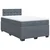 Vidaxl Box spring postelja z vzmetnico temno siv 120x190 cm žamet