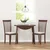 Vidaxl Jedilni stoli z blazinami 2 kosa Brown Solid Wood Rubber