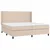 Vidaxl Box spring postelja vzmetnico LED kapučino 200x200 cm um. usnje