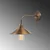 Opviq Zidna lampa E27 Max 40W, Bronzana
