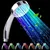 RGB LED tuš ročka krom 7 barv