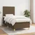 Vidaxl Box spring postelja z vzmetnico temno rjav 90x190 cm blago