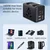 Potovalni adapter Techsuit HHT204A 4v1 z 2x USB, 2x Type-C izhodi - črn