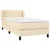 Vidaxl Box spring postelja z vzmetnico krem 100x200 cm blago