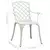 3-dijelni bistro set od lijevanog aluminija bijeli