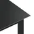 Vrtni stol crni 190 x 90 x 74 cm od aluminija i stakla