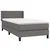 Vidaxl Box spring postelja z vzmetnico siva 80x200 cm umetno usnje