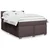 Vidaxl Box spring postelja z vzmetnico temno rjava 160x200 cm blago