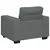 Dvodijelni set sofa s jastucima, tamno siva tkanina
