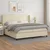 Vidaxl Box spring postelja z vzmetnico krem 200x200 cm umetno usnje
