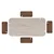 HANAH HOME Sto za dnevnu sobu Renard Travertine Venezia Walnut