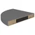 323913  Floating Corner Shelf High Gloss Grey 35x35x3,8 cm MDF