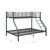 Okvir za krevet na kat crni metalni 140 x 200 / 90 x 200 cm
