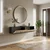 Hanah Home komoda Moka 120, 120 cm, antracit / travertin / zlatna