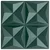 Zidne panele 48 pcs Origami zelena 50 x 50 cm XPS pjena