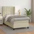 Vidaxl Box spring postelja z vzmetnico krem 90x200 cm umetno usnje