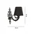 Opviq Zidna lampa Lily, 15x10x13cm, IP20, Crna