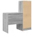 Stol s ladicama s policom s pohranom 2 pcs Siva Sonoma