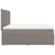 Vidaxl Box spring postelja z vzmetnico taupe 180x200 cm blago