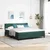 Vidaxl LED Box Spring Postelja Temno zelena 180 x 200 cm Žamet