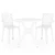 3-dijelni bistro set od lijevanog aluminija bijeli